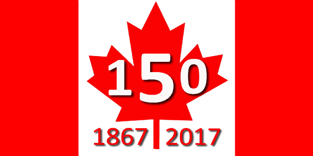 Flag of Canada 150 dated 640 - 1280