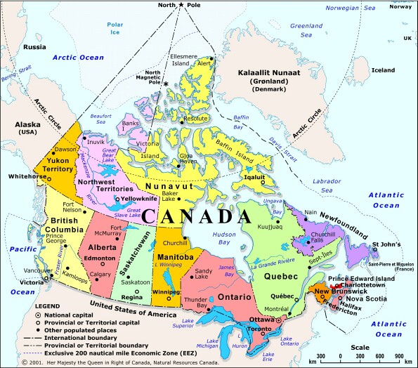 Provinces Territories Capitals