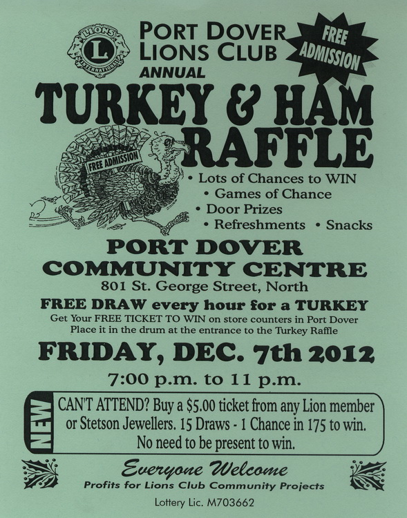 Turkey Raffle Promotional Flyer